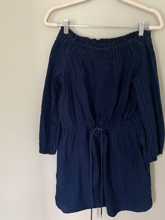 rag & bone Dresses & Skirts - Rag & Bone Jean Off Shoulder Indigo Chambray Dress Large